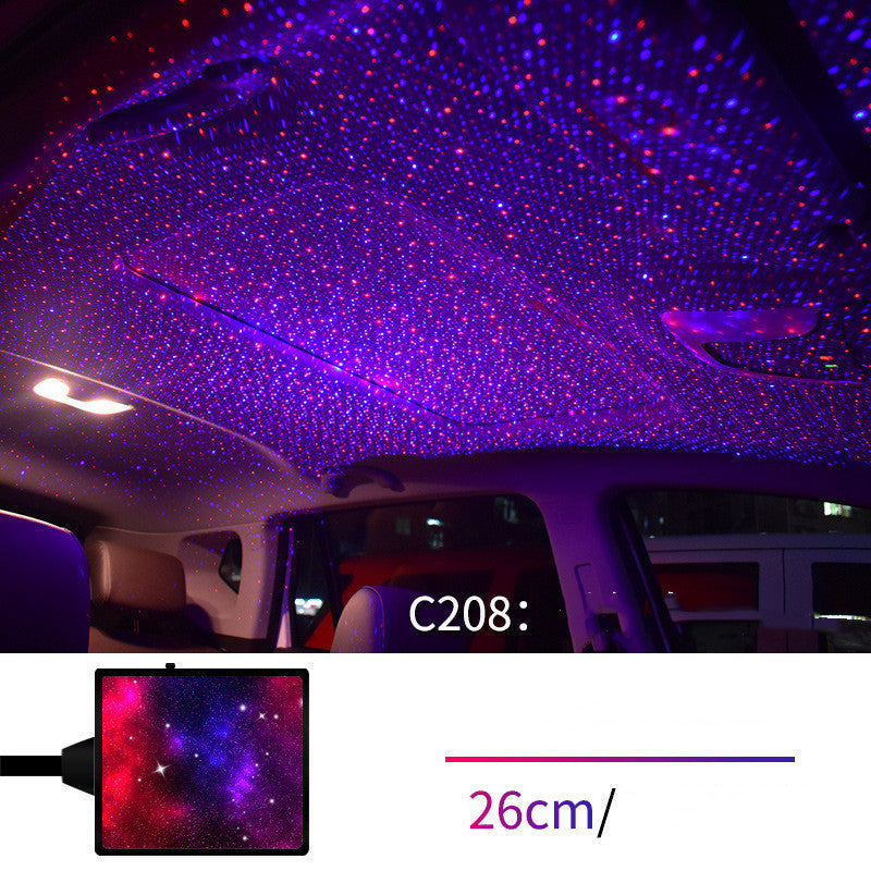 Car Star Light Projector USB LED Interior Lamp