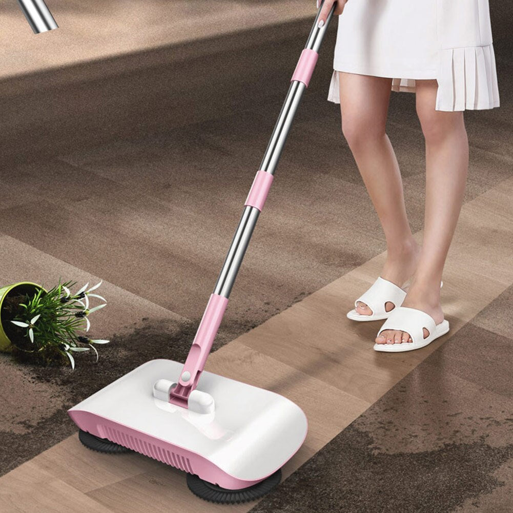 Floor Sweeper 3-in-1 Broom Dustpan Mop Cleaner