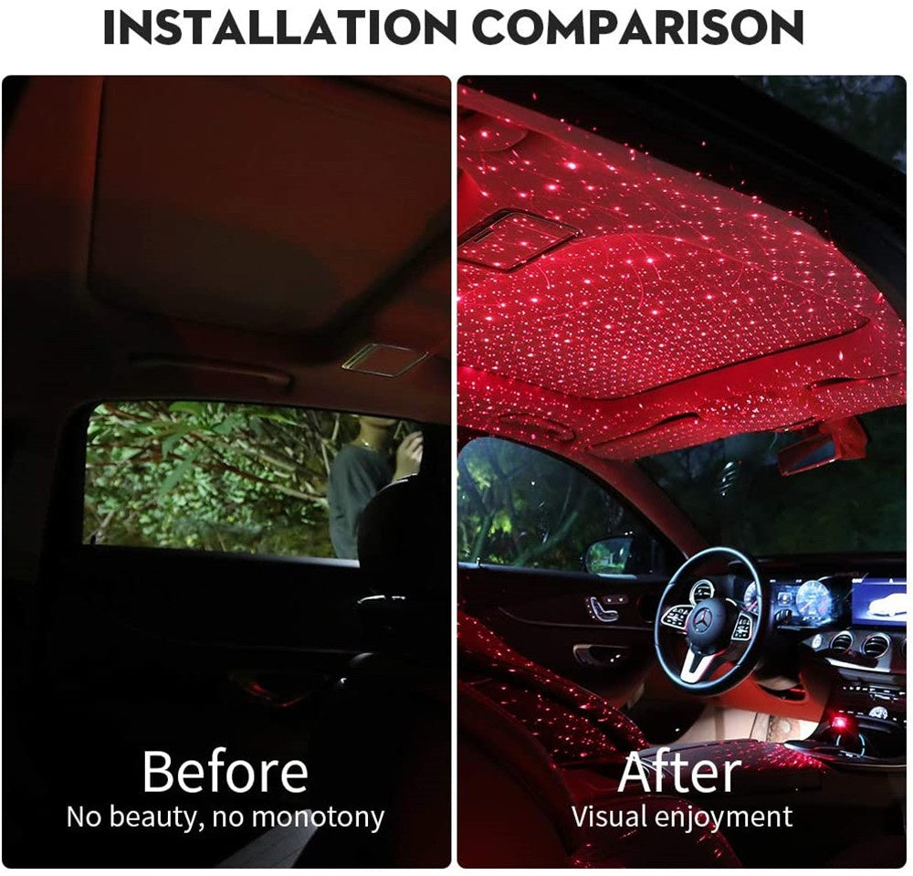 Car Star Light Projector USB LED Interior Lamp