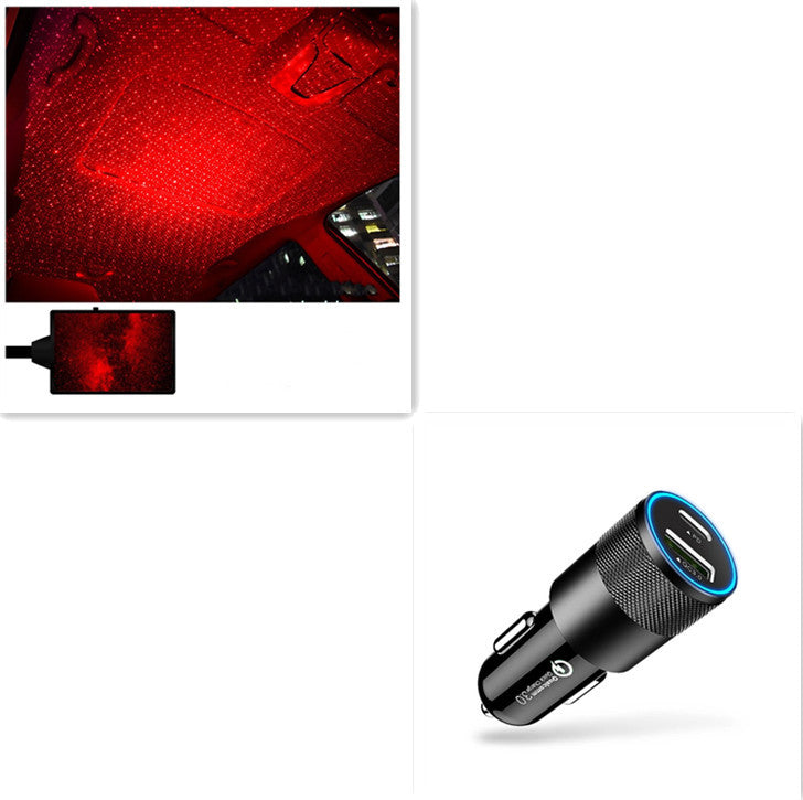 Car Star Light Projector USB LED Interior Lamp