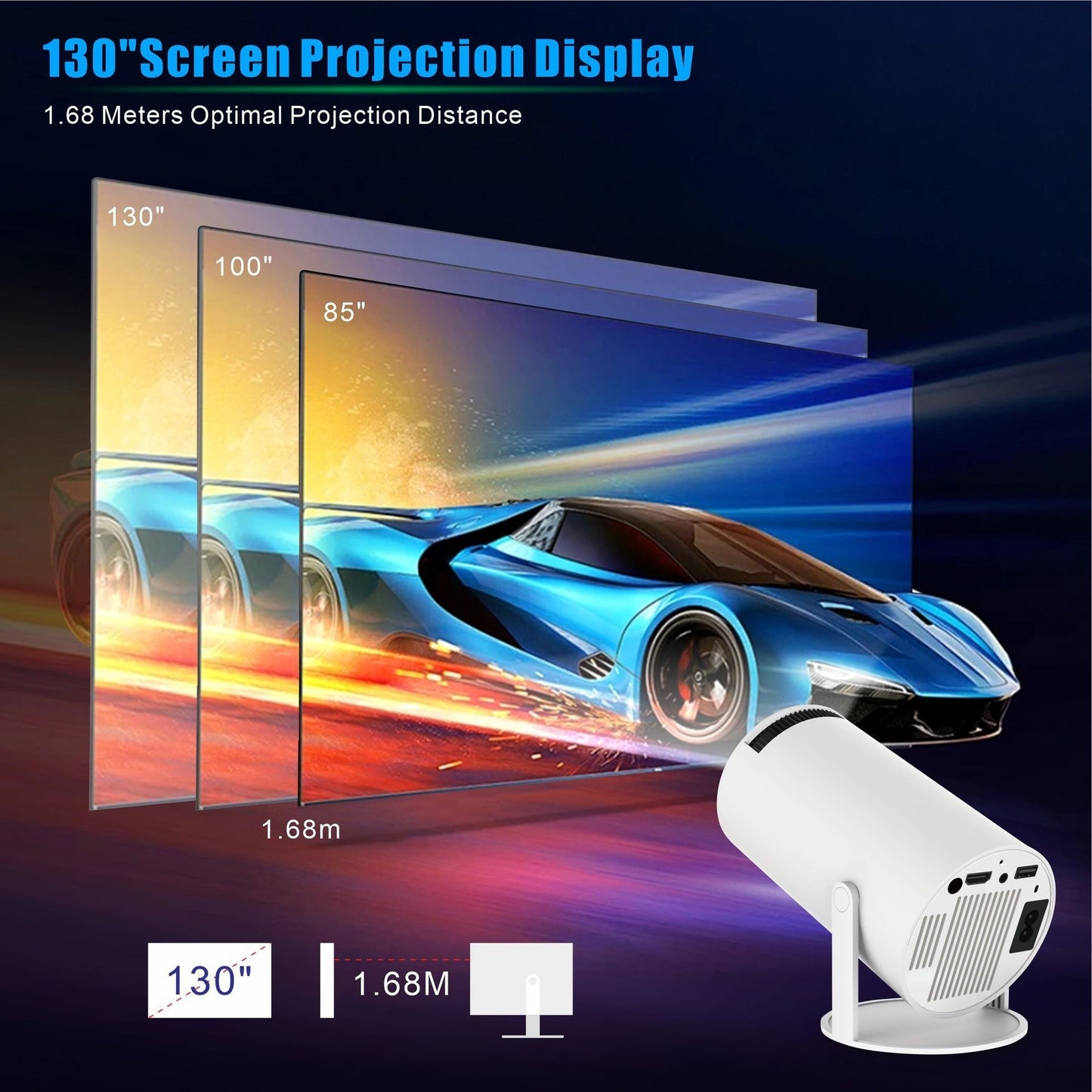 HY300 Pro Projector Home Theater Entertainment Projector