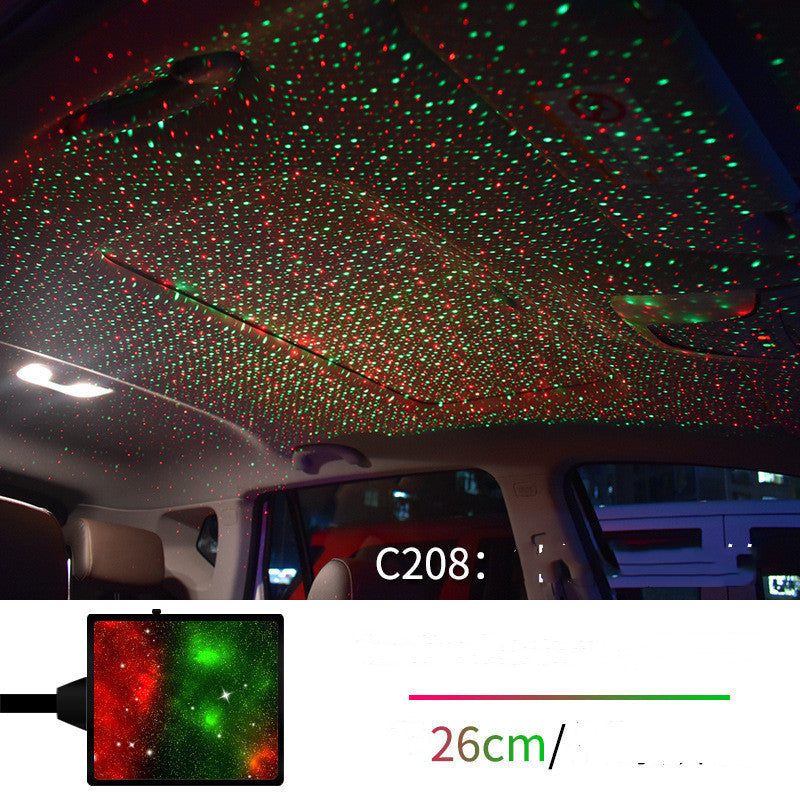 Car Star Light Projector USB LED Interior Lamp