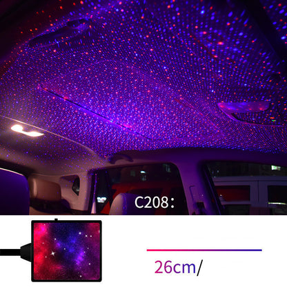 Car Star Light Projector USB LED Interior Lamp