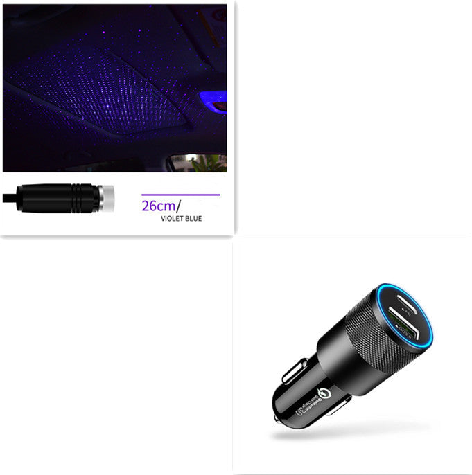 Car Star Light Projector USB LED Interior Lamp