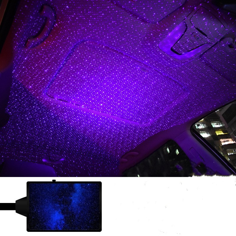 Car Star Light Projector USB LED Interior Lamp