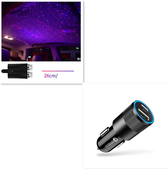 Car Star Light Projector USB LED Interior Lamp