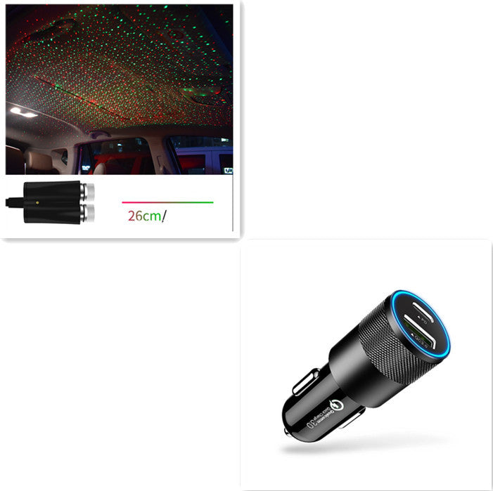 Car Star Light Projector USB LED Interior Lamp