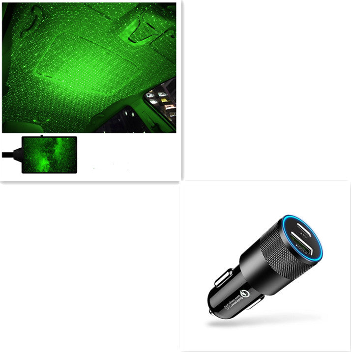 Car Star Light Projector USB LED Interior Lamp