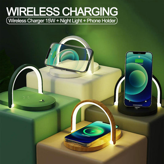 3 in 1 Wireless Charger with Night Light 15W